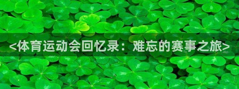 3377体育官方正版app代理：<体育运动会回忆录：难忘的赛
